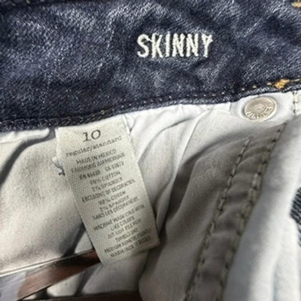 American Eagle Skinny Jeans Womens 10 Regular Medium Wash Stretch Denim